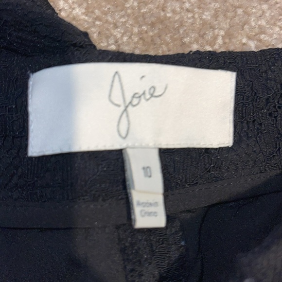 JOIE BLACK LACE  CROPPED LUCINDA PANTS - size 10. H - Picture 7 of 10